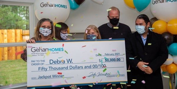 Gehan Homes Gives Away $50,000 to One Lucky Homeowner
