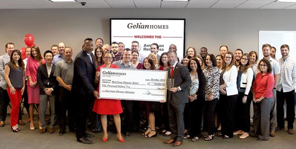 Gehan Homes Donates to Hurricane Harvey Disaster Relief