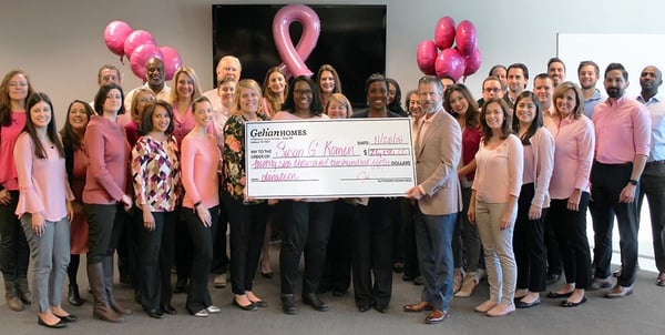 Gehan Homes Makes Donation Towards Fight Against Breast Cancer